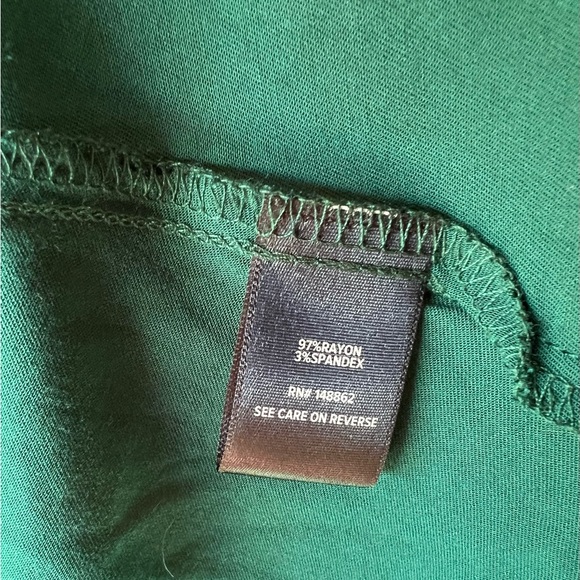 Green Babydoll Stretch Challis Zip Front Torrid Tunic Casual Top 0 (L) #1861 - Picture 7 of 10